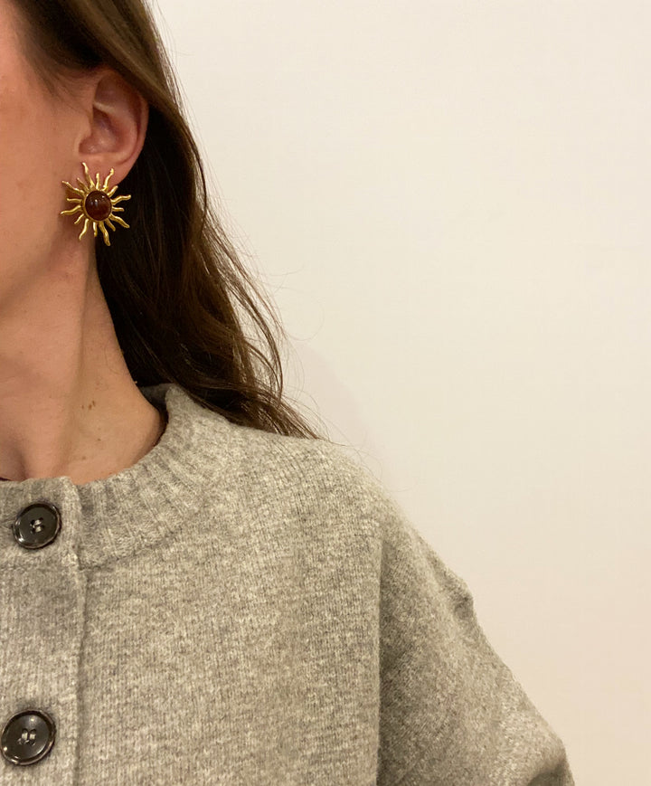 Boucles d'oreilles Ambre