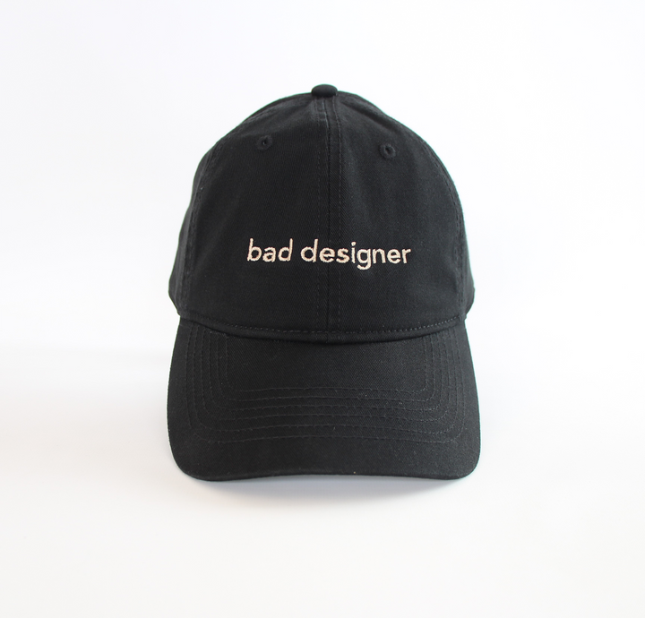 Casquette bad designer